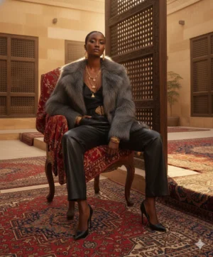 Oversized Fur Blazer – Ash Grey