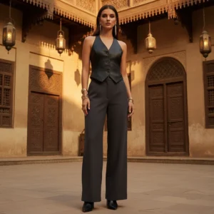 Vivica Halter Vest - Black