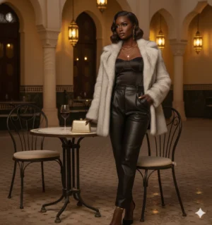 Oversized Fur Blazer – Light Grey