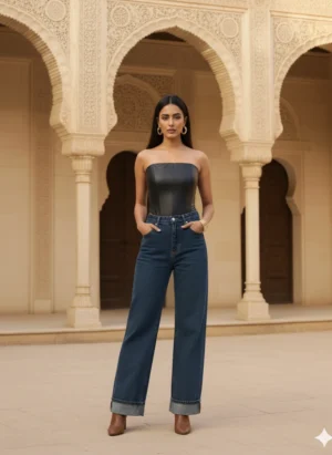 Classic Leather Corset - Black