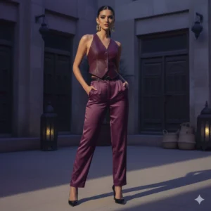 Alternative view of Vivica Halter Vest - Burgundy