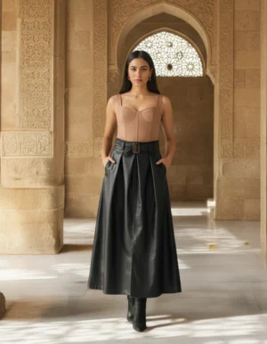 Vivica Signature Pleated Skirt - Black